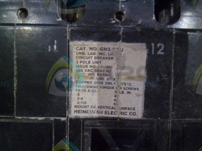 LOT OF 2 HEINEMANN GH3-G3-U BREAKER  UNMP