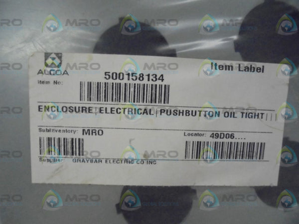 ALCOA 500158134 ENCLOSURE PUSH BUTTON OIL TIGHT  NSNP