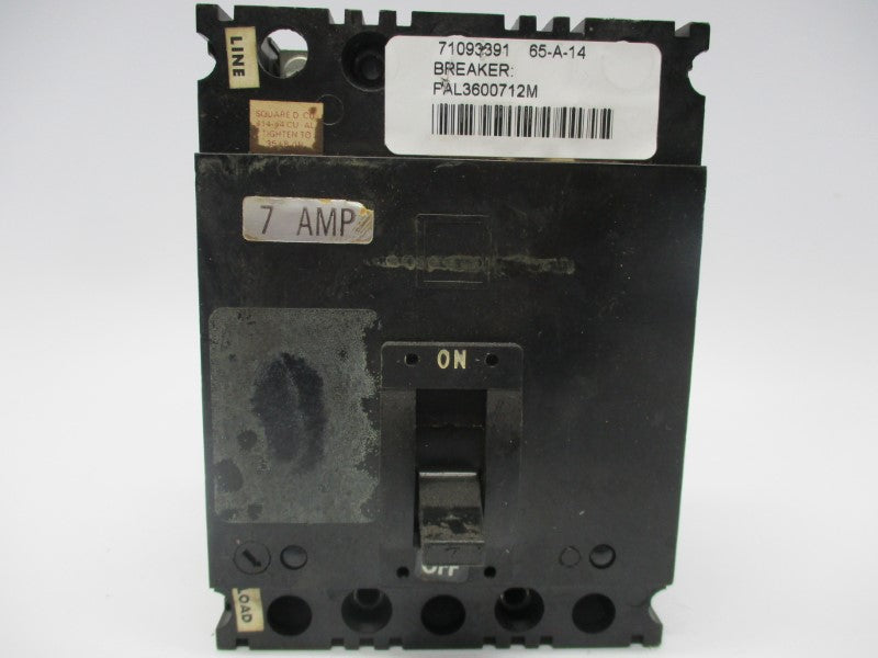 SQUARE D FAL36007-12M CIRCUIT BREAKER 7A UNMP