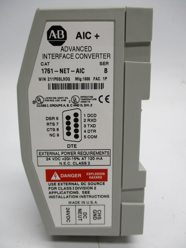 ALLEN BRADLEY 1761-NET-AIC SER. B 24VDC NSMP