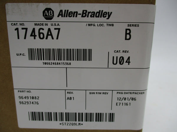 ALLEN BRADLEY 1746-A7 SER. B DATE: 2006 NSFS