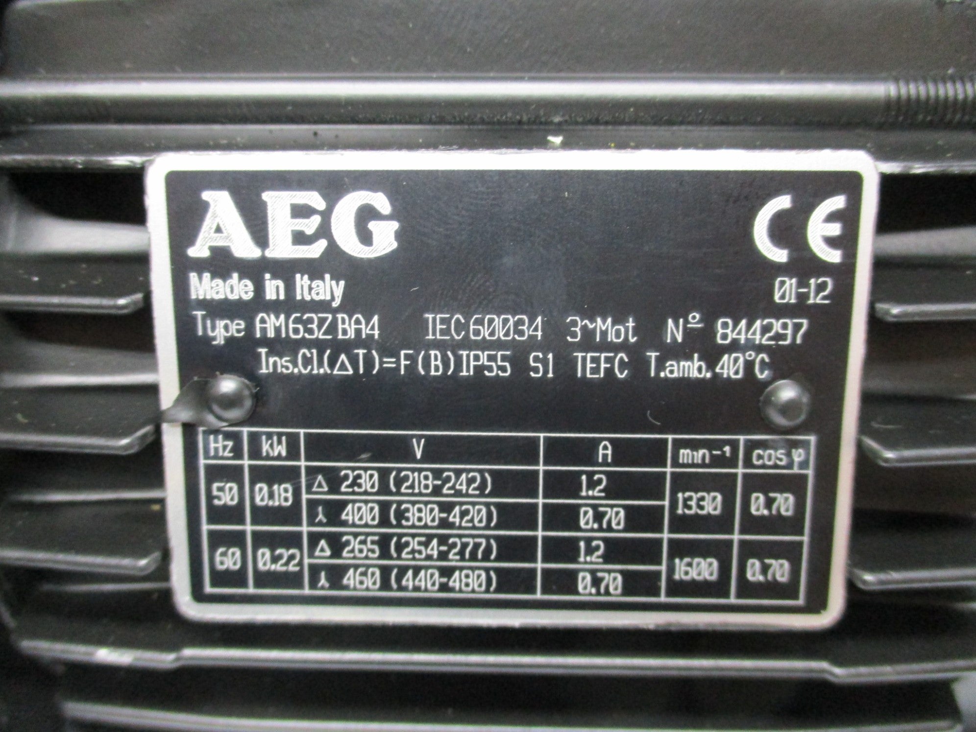 AEG AM63ZBA4 460V 0.70A NSNP