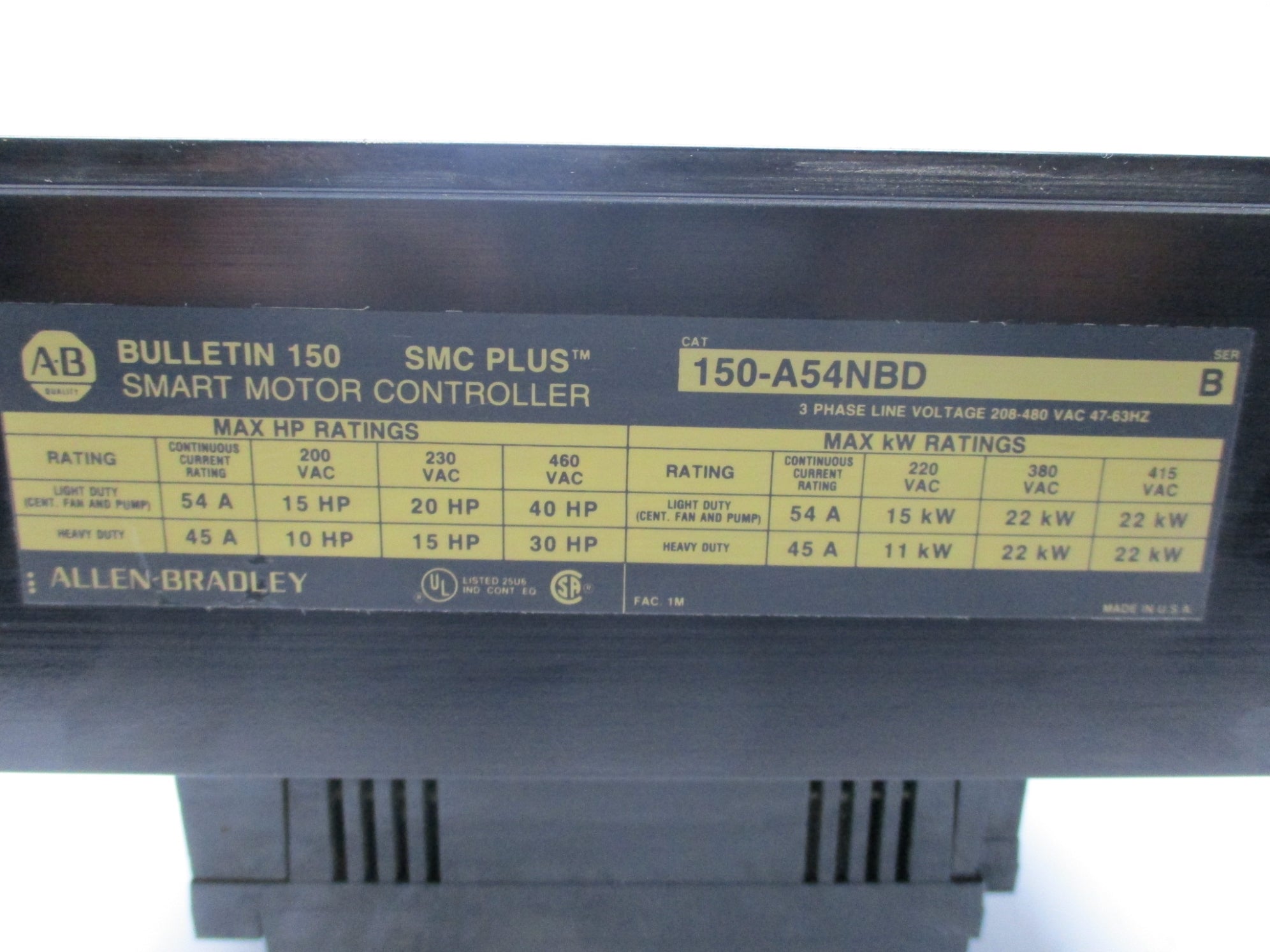 ALLEN BRADLEY 150-A54NBD SER. B NSNP