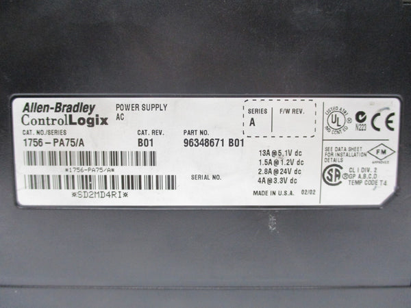 ALLEN BRADLEY 1756-PA75/A SER. A NSNP