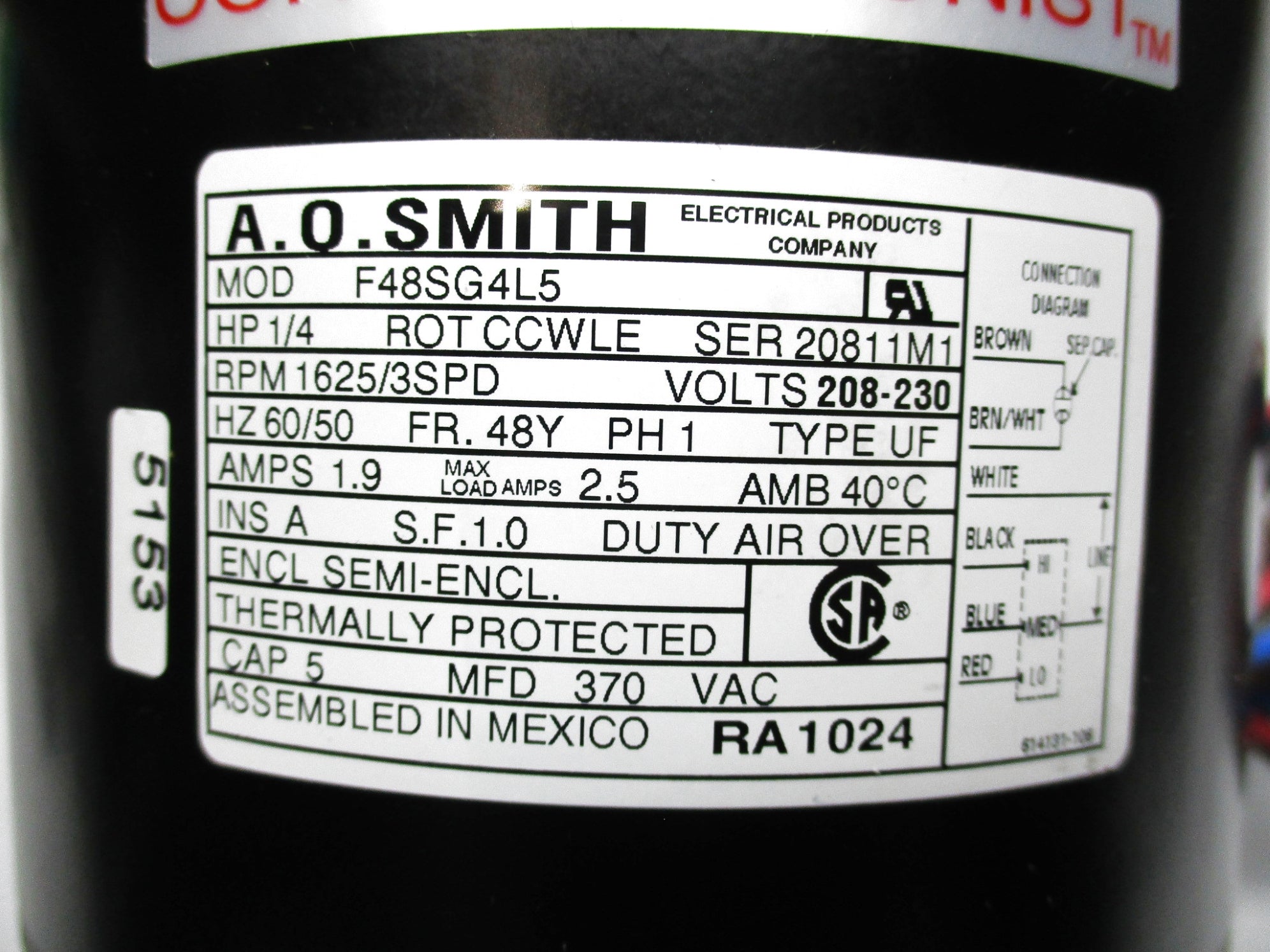 A.O.SMITH RA1024 (F48SG4L5) NSNP