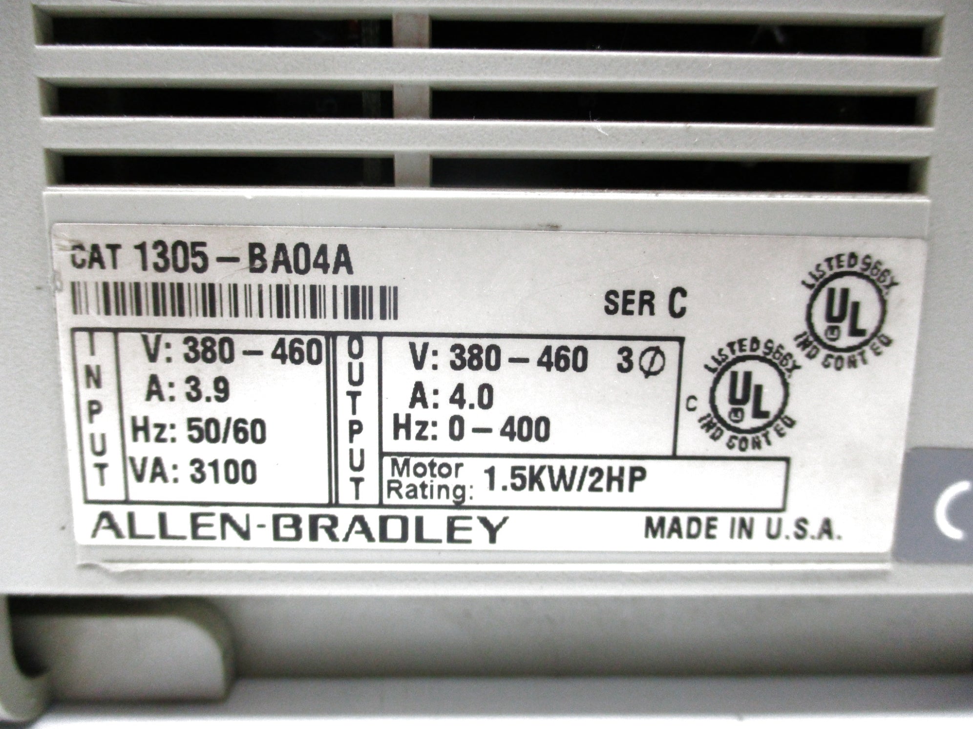 ALLEN BRADLEY 1305-BA04A SER. C UNMP