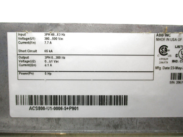ABB ACS800-IJ1-0006-5+P901 UNMP