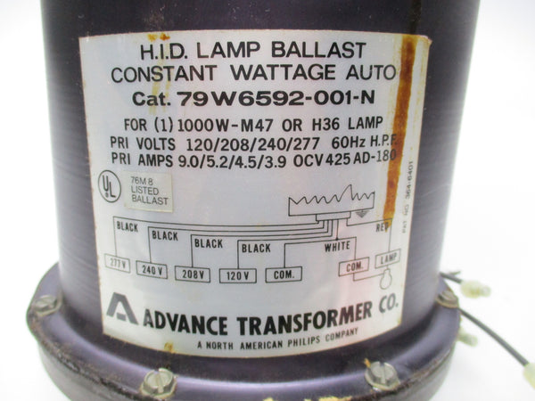 ADVANCE TRANSFORMER 79W6592-001-N UNMP
