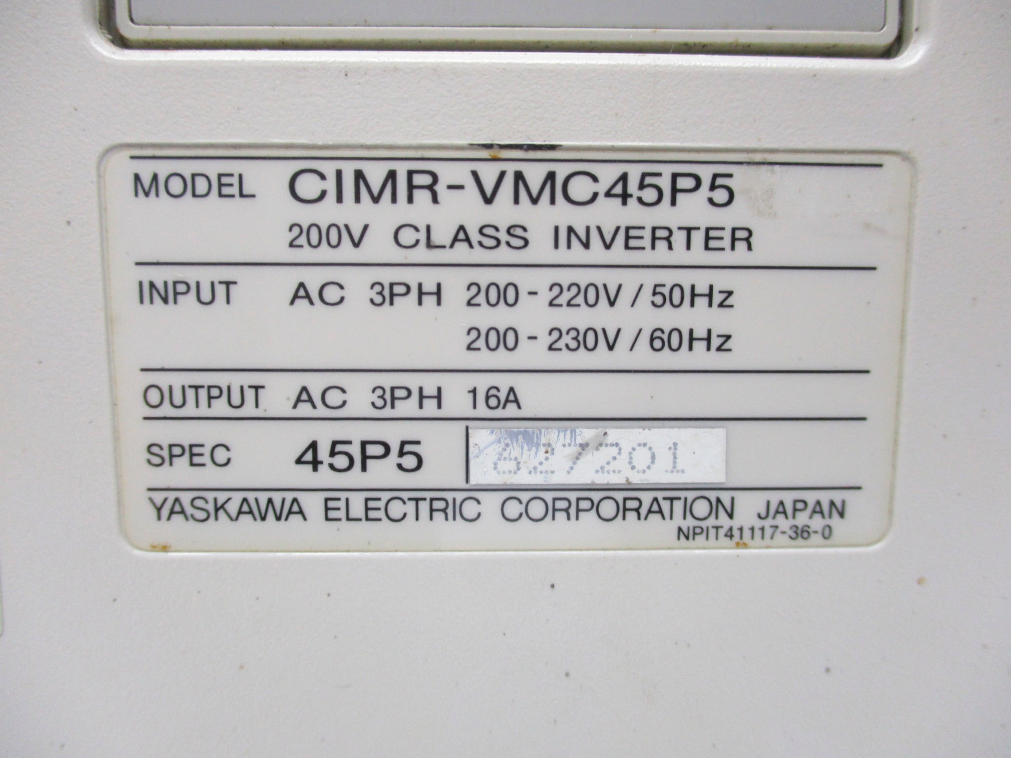 YASKAWA CIMR-VMC45P5 UNMP