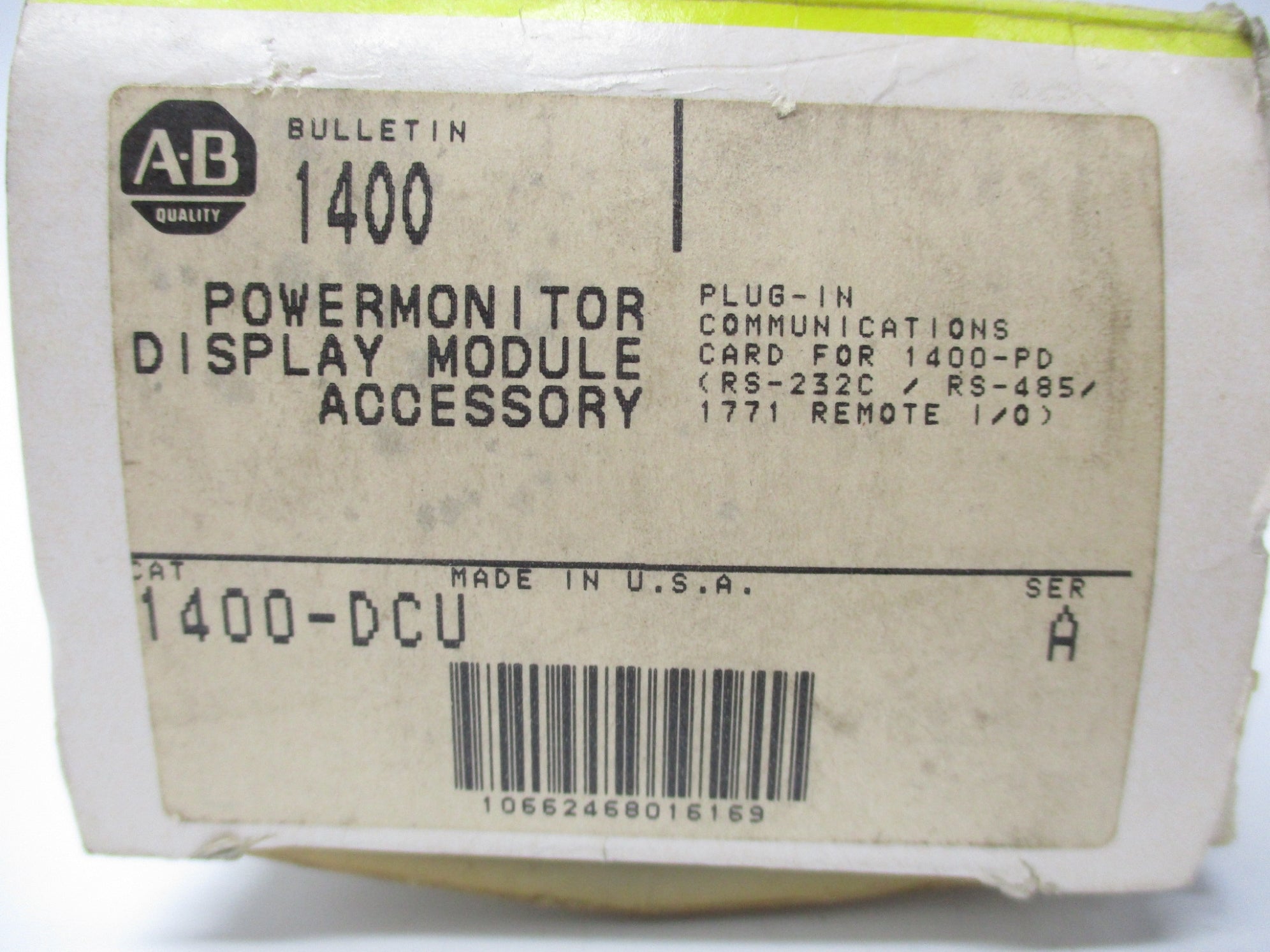 ALLEN BRADLEY 1400-DCU SER. A (BK/YL) NSMP