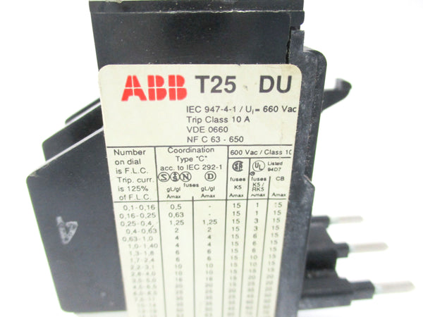 ABB T25DU-3.1 GJZ2521201R0031 2.2-3.1A NSNP