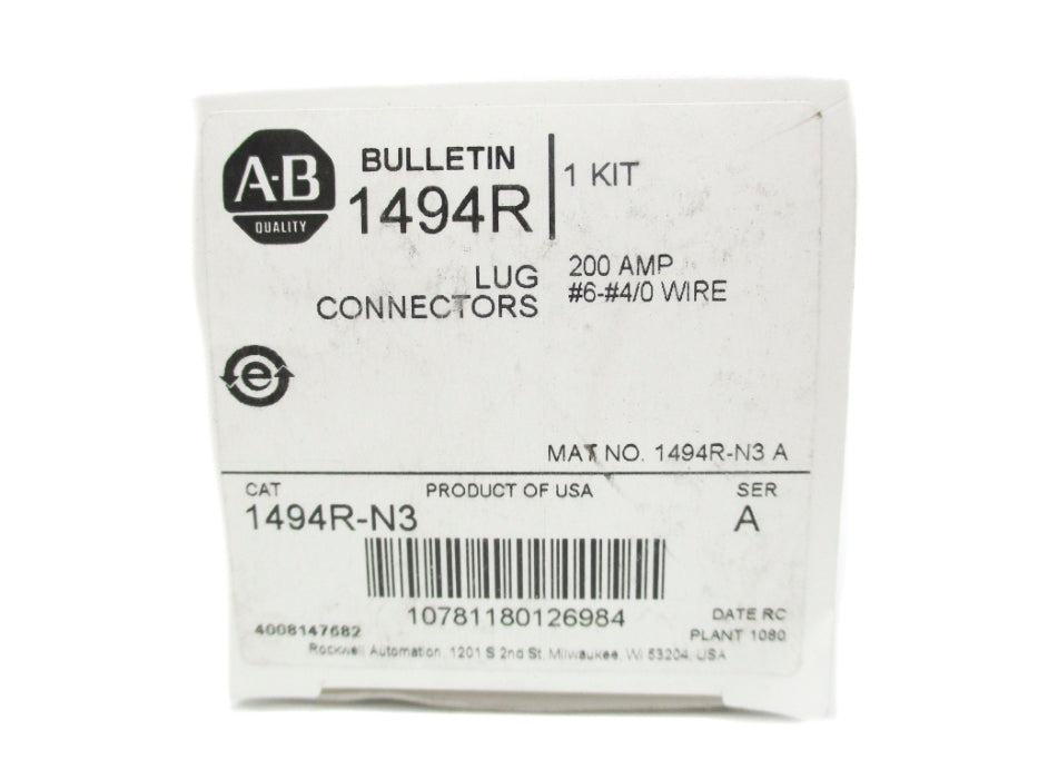 ALLEN BRADLEY 1494R-N3 SER. A 200A (WH) NSMP