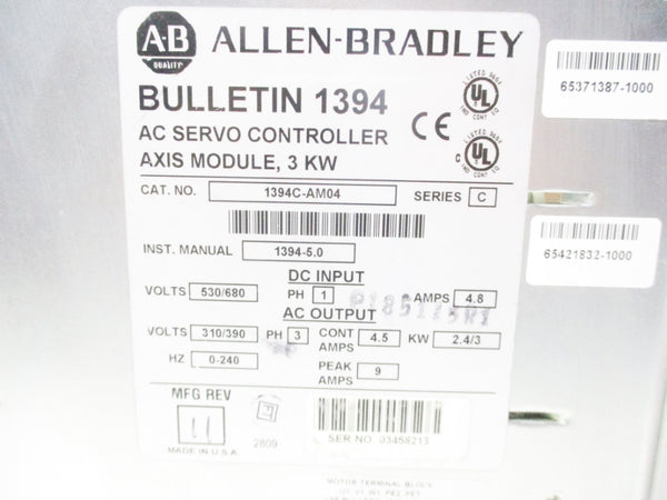 ALLEN BRADLEY 1394C-AM04 SER. C UNMP