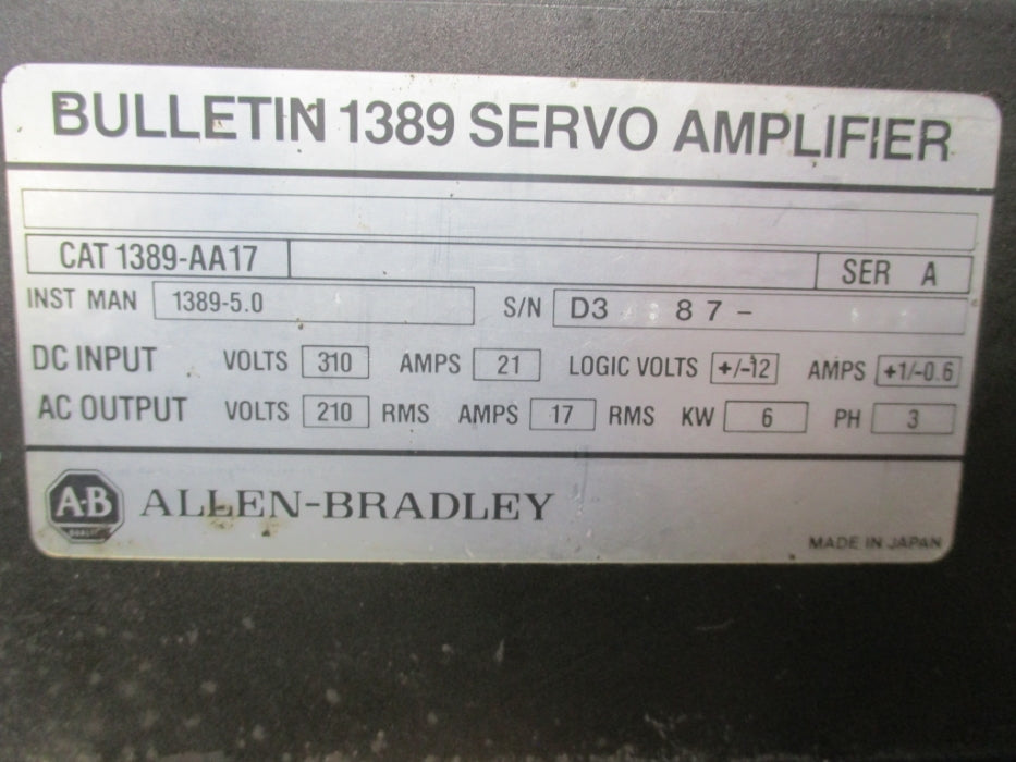 ALLEN BRADLEY 1389-AA17 SER. A UNMP