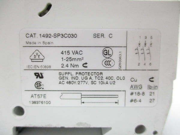 ALLEN BRADLEY 1492-SP3C030 SER. C 48V 23A UNMP