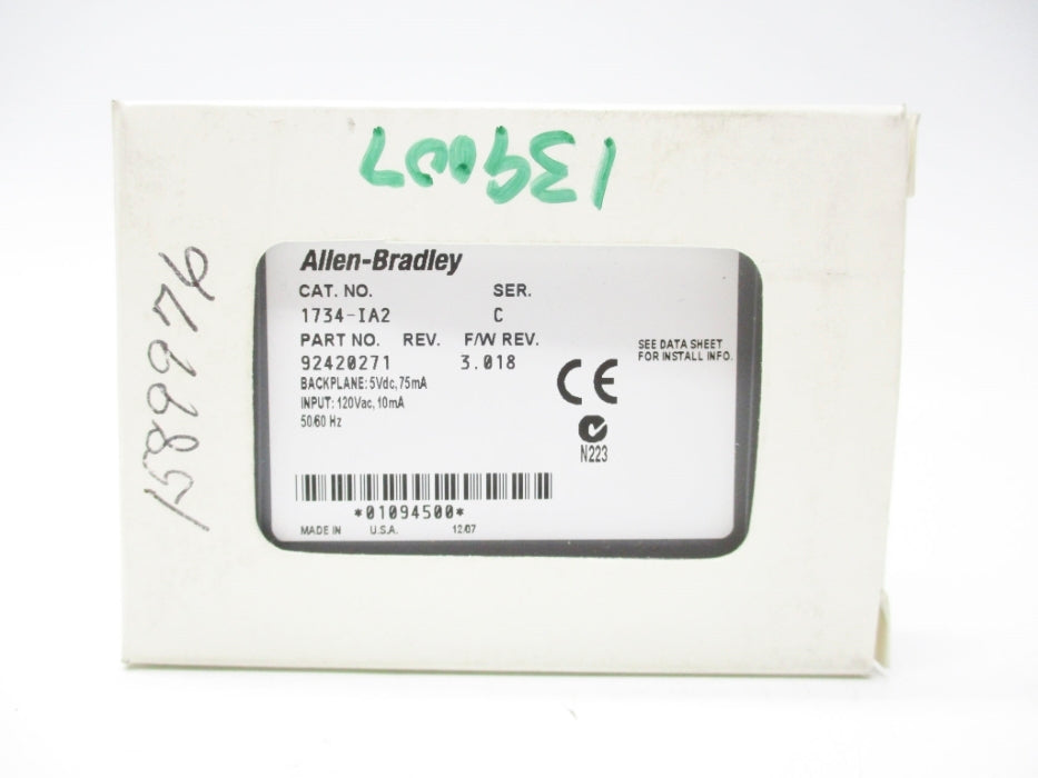 ALLEN BRADLEY 1734-IA2 SER. C F/W 3.018 120VAC NSMP