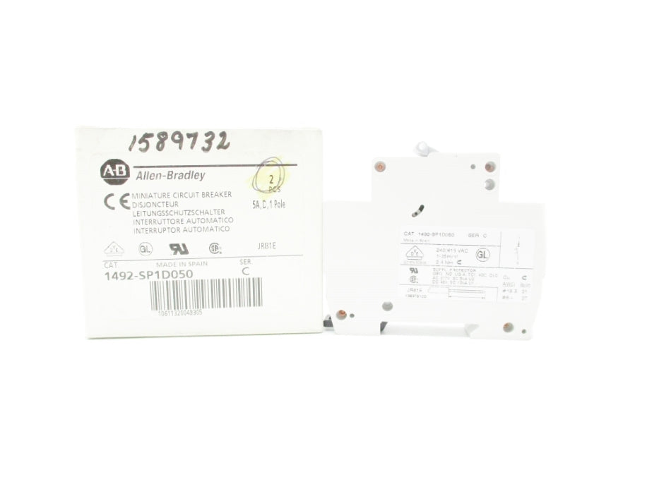 ALLEN BRADLEY 1492-SP1D050 SER. C 48V 5A (PKG OF 2) NSMP