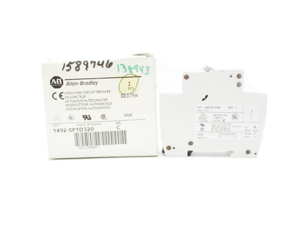 ALLEN BRADLEY 1492-SP1D320 SER. C 48V 32A (PKG OF 2) NSMP