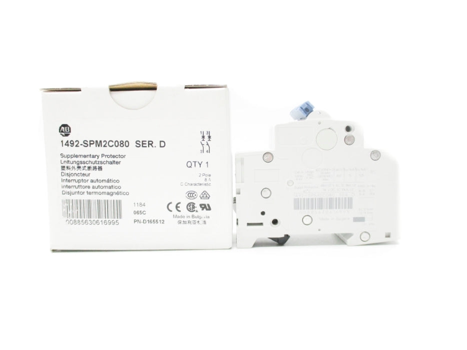 ALLEN BRADLEY 1492-SPM2C080 SER. D 8A 440V NSMP