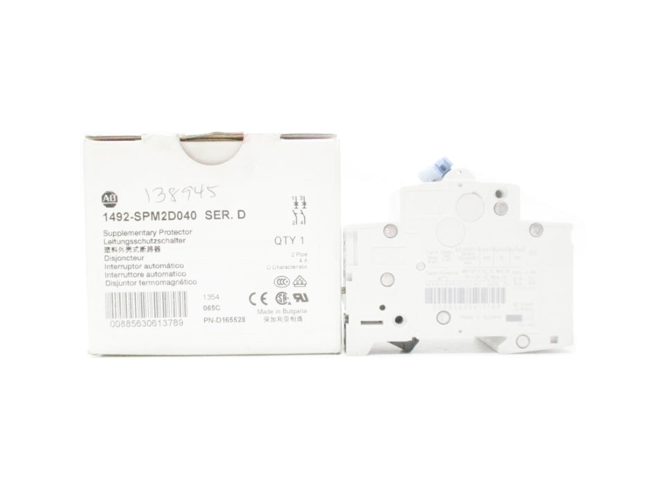 ALLEN BRADLEY 1492-SPM2D040 SER. D 4A NSMP