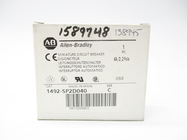 ALLEN BRADLEY 1492-SP2D040 SER. C 4A NSMP
