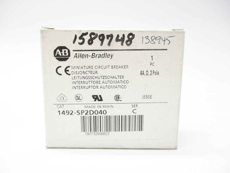 ALLEN BRADLEY 1492-SP2D040 SER. C 4A NSMP