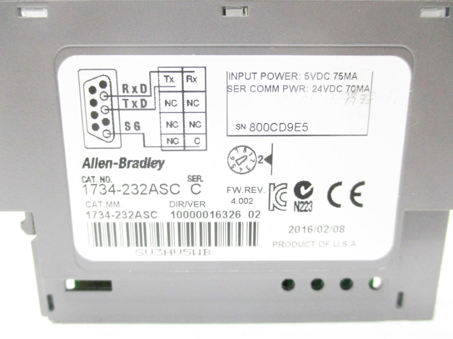 ALLEN BRADLEY 1734-232ASC SER. C NSNP