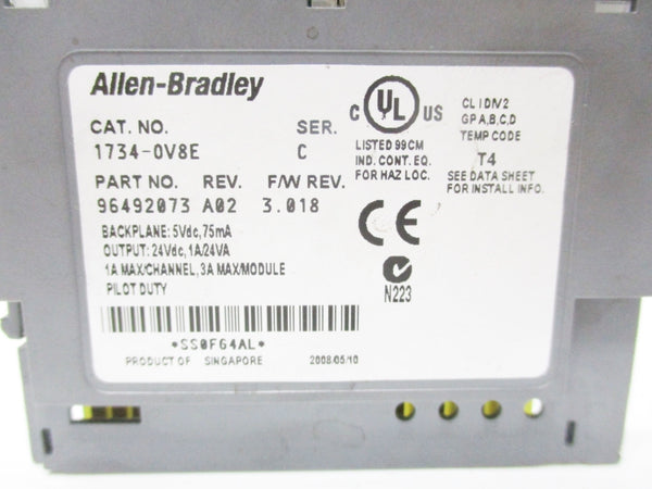 ALLEN BRADLEY 1734-OV8E SER. C F/W 3.018 UNMP