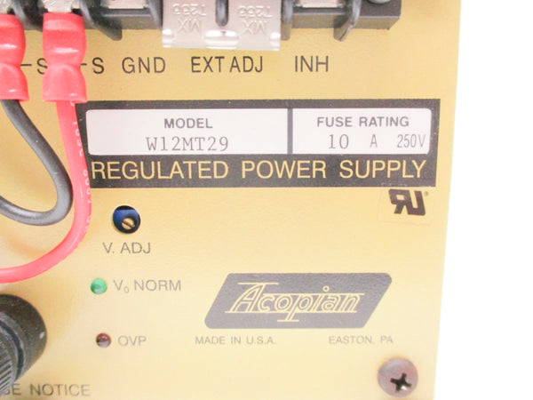 ACOPIAN W12MT29 UNMP