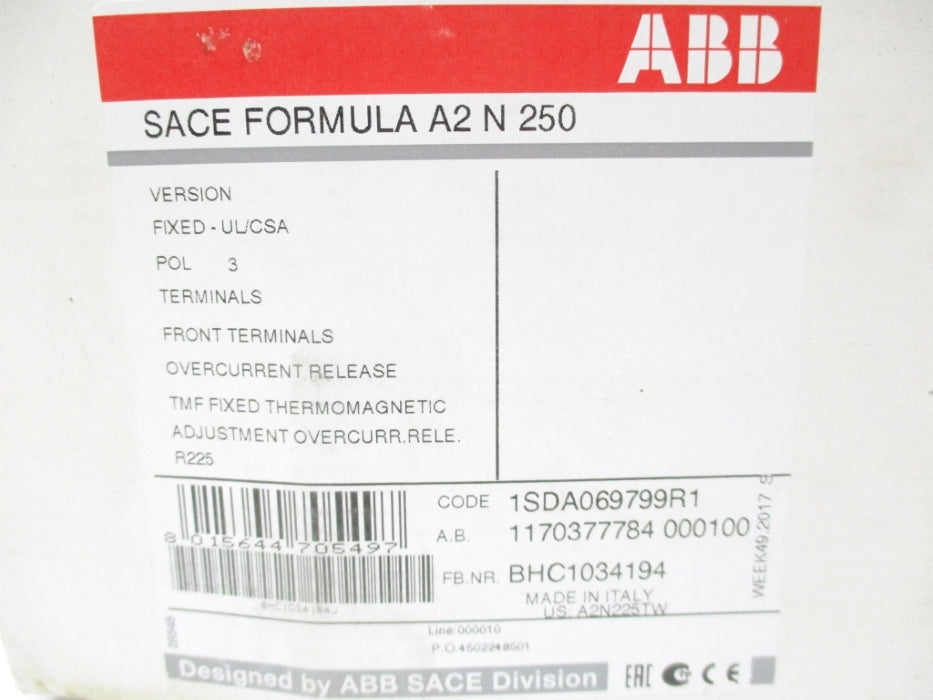 ABB 1SDA069799R1 225A 250V NSMP