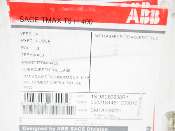 ABB T5H400 1SDA060638R1 400V 300A NSMP