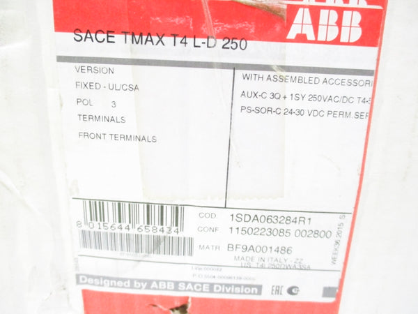 ABB T4L-D250 1SDA063284R1 250V NSMP
