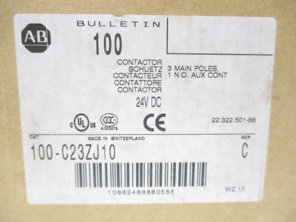ALLEN BRADLEY 100-C23ZJ10 SER. C 24VDC 32A (BR/WH) NSMP