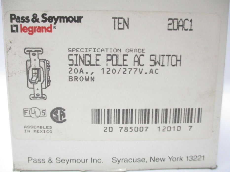 PASS&SEYMOUR 20AC1 (PKG OF 10) NSMP