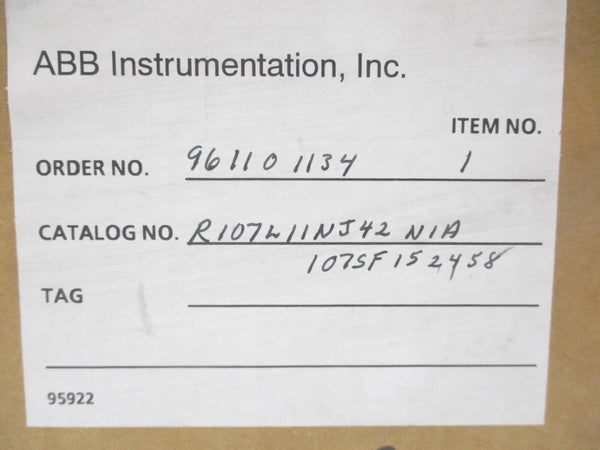 ABB R107L11NJ42NIA 107SF152458 0-100PSI NSMP