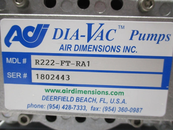 AIR DIMENSIONS R222-FT-RA1 NSNP