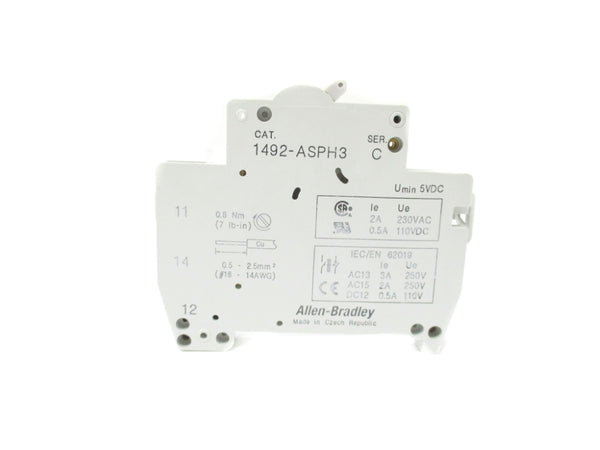 ALLEN BRADLEY 1492-ASPH3 SER. C NSNP
