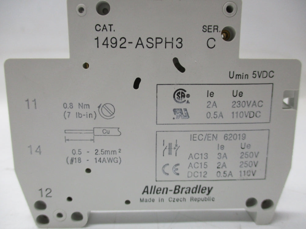 ALLEN BRADLEY 1492-ASPH3 SER. C NSNP