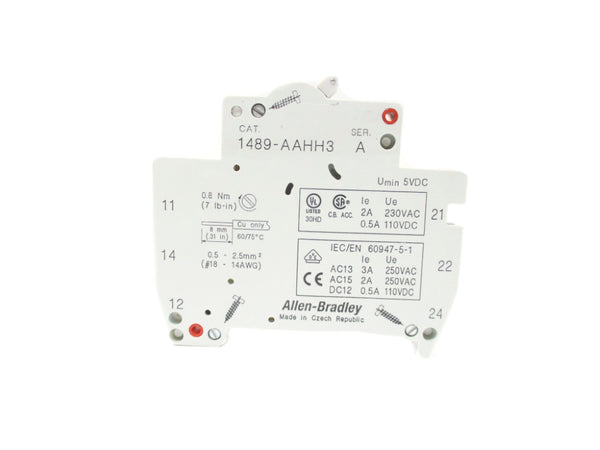 ALLEN BRADLEY 1489-AAHH3 SER. A 250VAC 2A NSNP