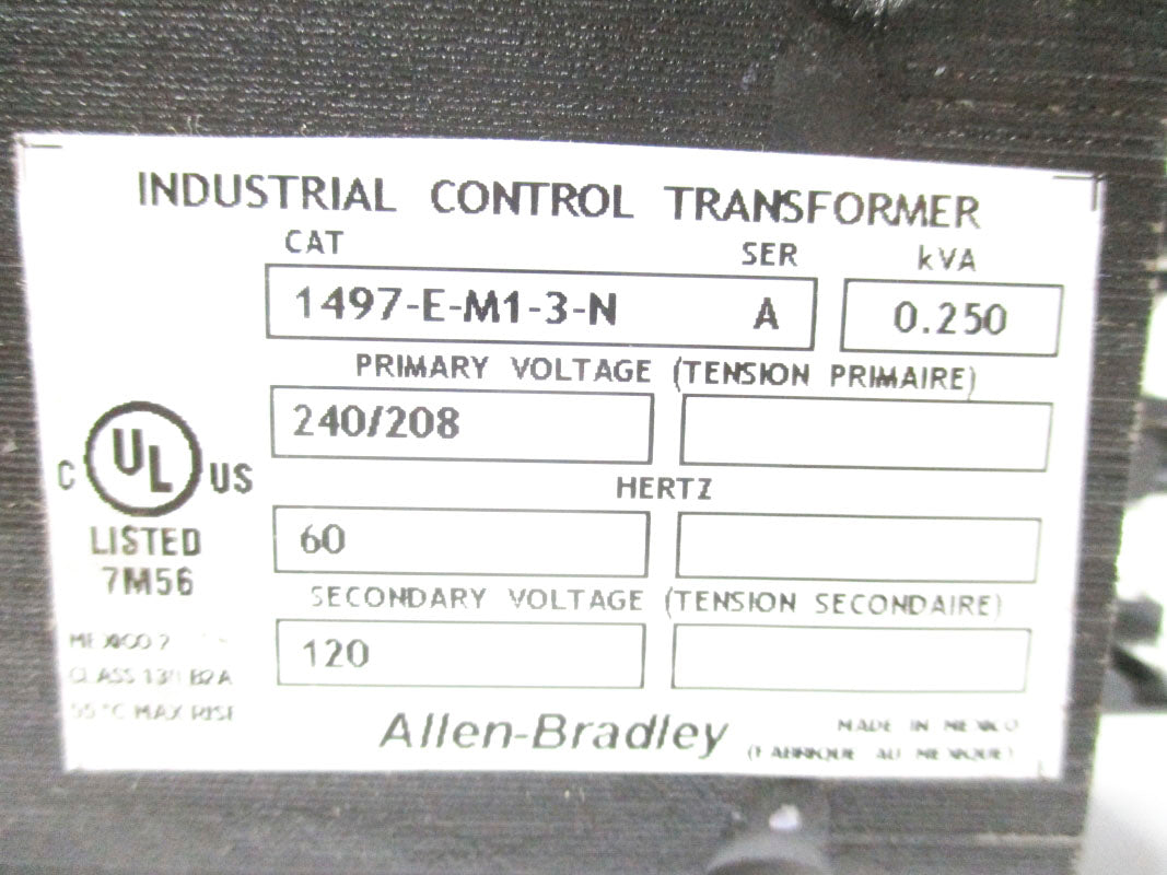ALLEN BRADLEY 1497-E-M1-3-N SER. A 240/208V NSNP