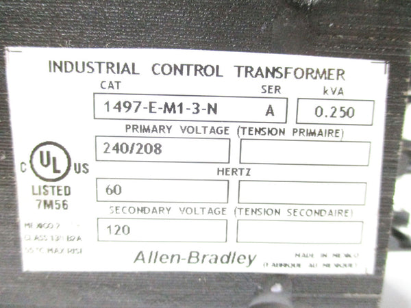 ALLEN BRADLEY 1497-E-M1-3-N SER. A 240/208V NSNP