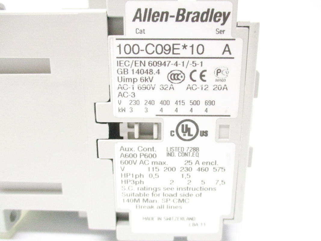 ALLEN BRADLEY 100-C09EJ10 SER. A 24VDC 32A NSNP