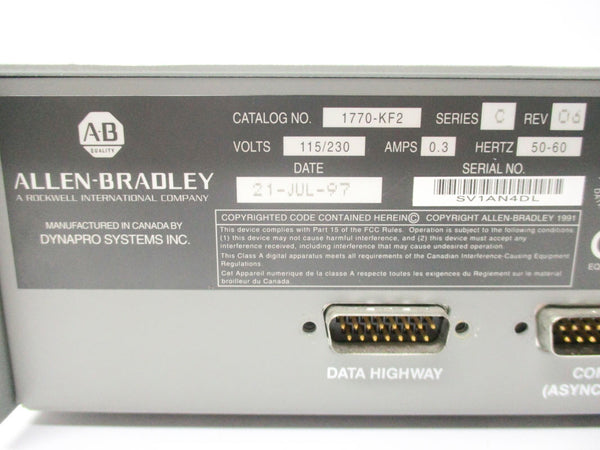 ALLEN BRADLEY 1770-KF2 SER. C NSNP