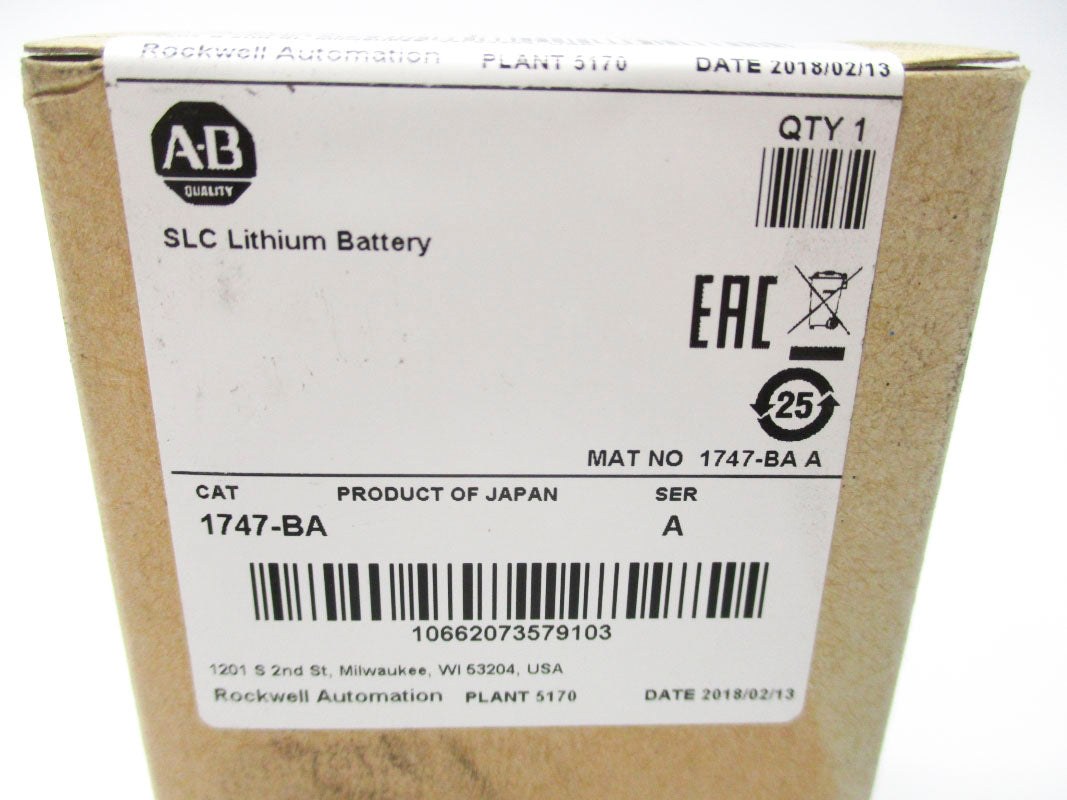ALLEN BRADLEY 1747-BA SER. A DATE: 2018 NSFS