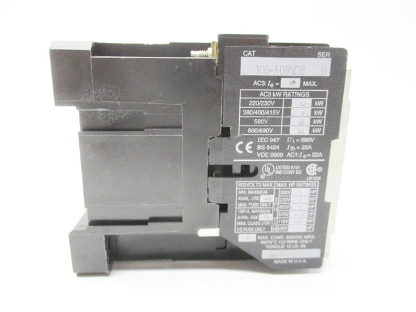 ALLEN BRADLEY 104-A09ND3 SER. B 110/120V 9A UNMP