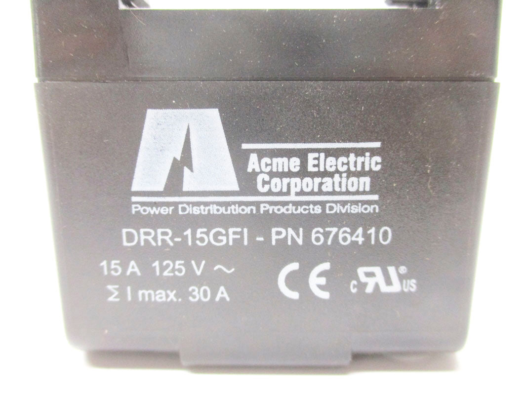 ACME ELECTRIC 676410 DRR-15GFI 15A 125V NSMP