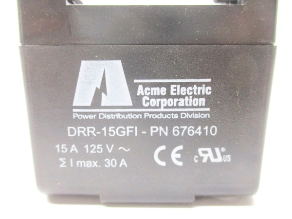 ACME ELECTRIC 676410 DRR-15GFI 15A 125V NSMP
