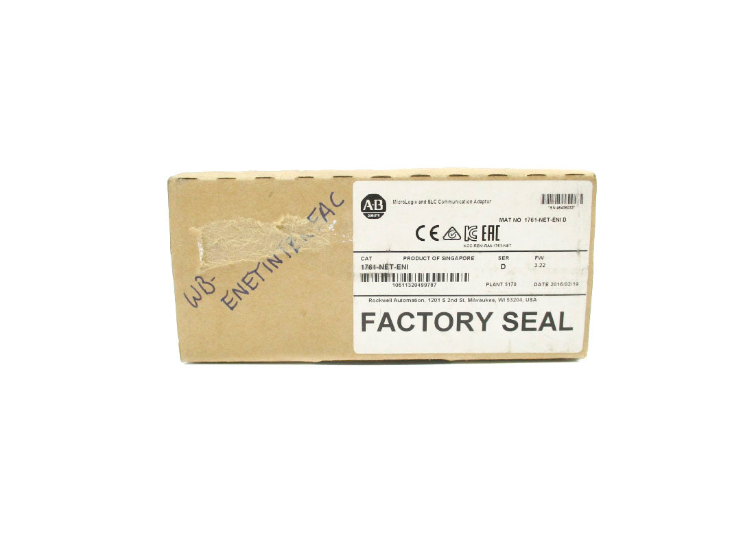 ALLEN BRADLEY 1761-NET-ENI SER. D F/W 3.22 DATE: 2016 NSFS