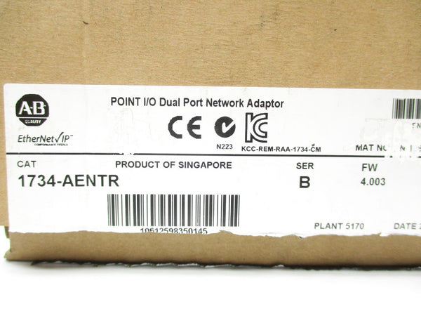 ALLEN BRADLEY 1734-AENTR SER. B 10-28.8VDC 10A F/W 4.003 NSMP