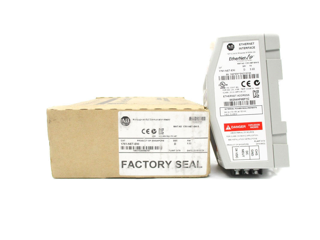 ALLEN BRADLEY 1761-NET-ENI SER. D 24VDC F/W 3.22 NSMP